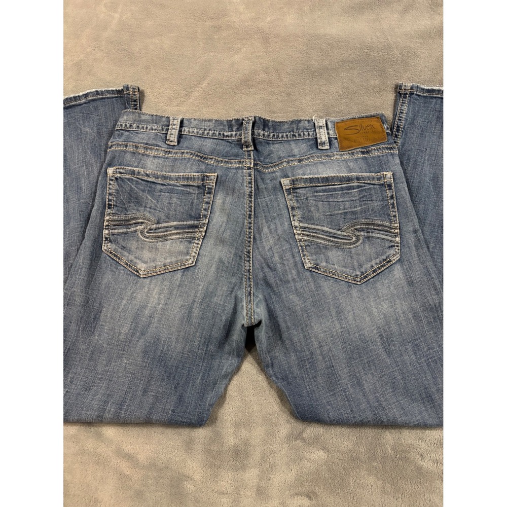 Silver Jeans Co Craig Easy Fit Bootcut Jeans Medium Wash Mens 38x34